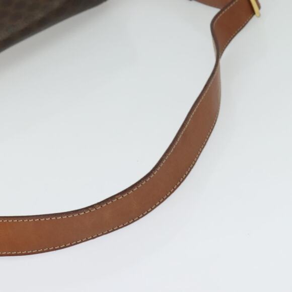 CELINE Macadam Canvas Shoulder Bag Pvc Leather Brown Gold - Picture 7 of 12